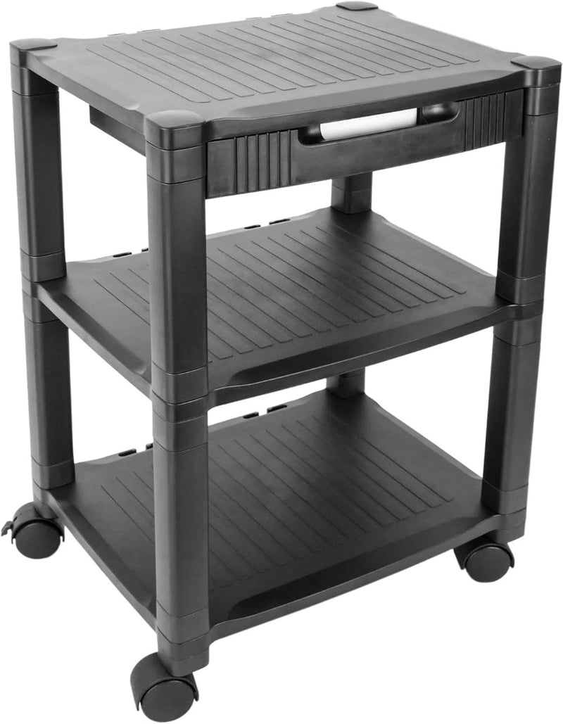 Printer Table with 3 Shelves and Drawer