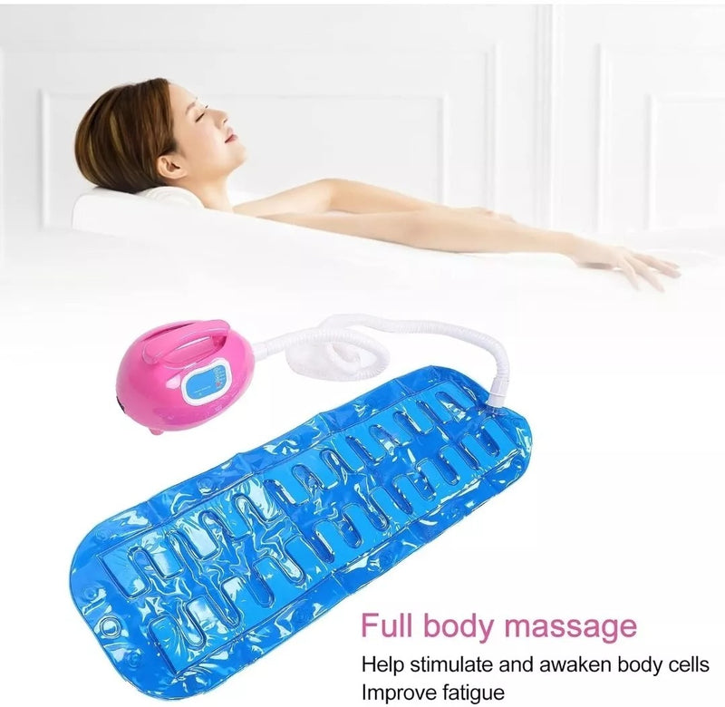 Electric Bathtub Bubble Massage Mat PINK Portable Spa Bath Massager