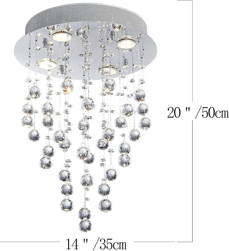 Bestier Modern Crystal Raindrop Chandelier