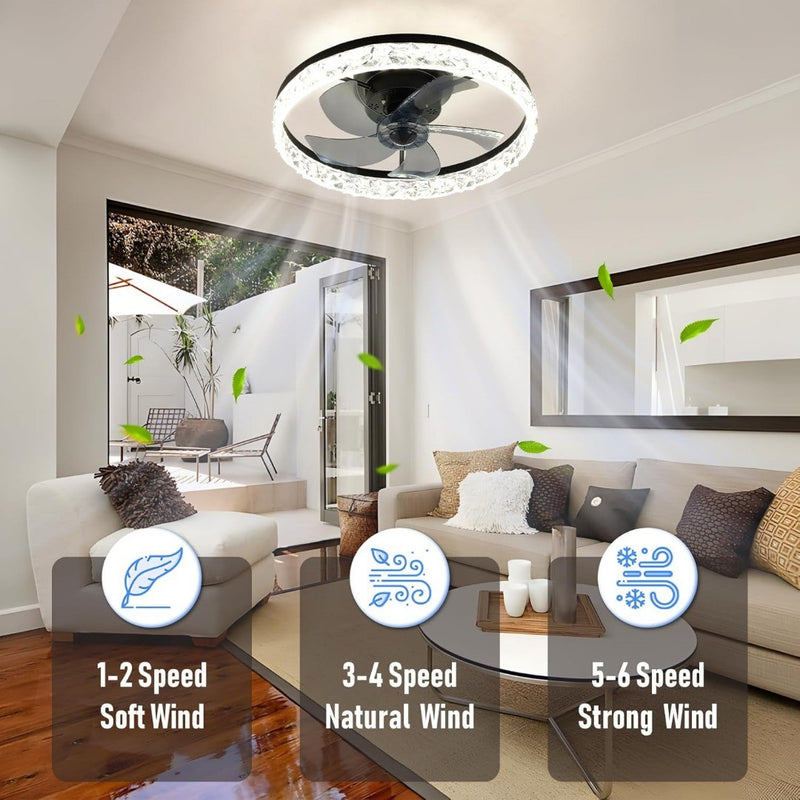 LED Light Ceiling Fan Chandelier