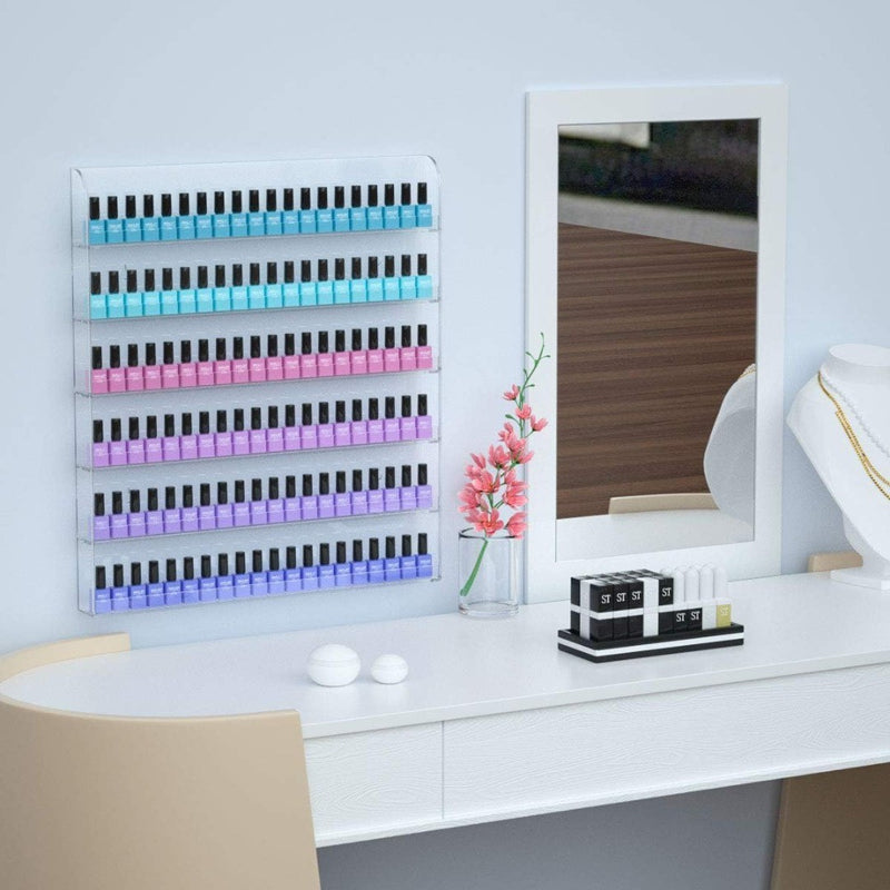 Acrylic Wall Mounted Nail Polish Display Stand