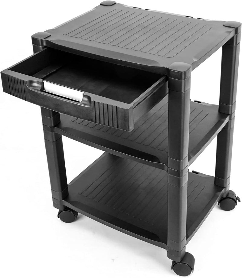 Printer Table with 3 Shelves and Drawer