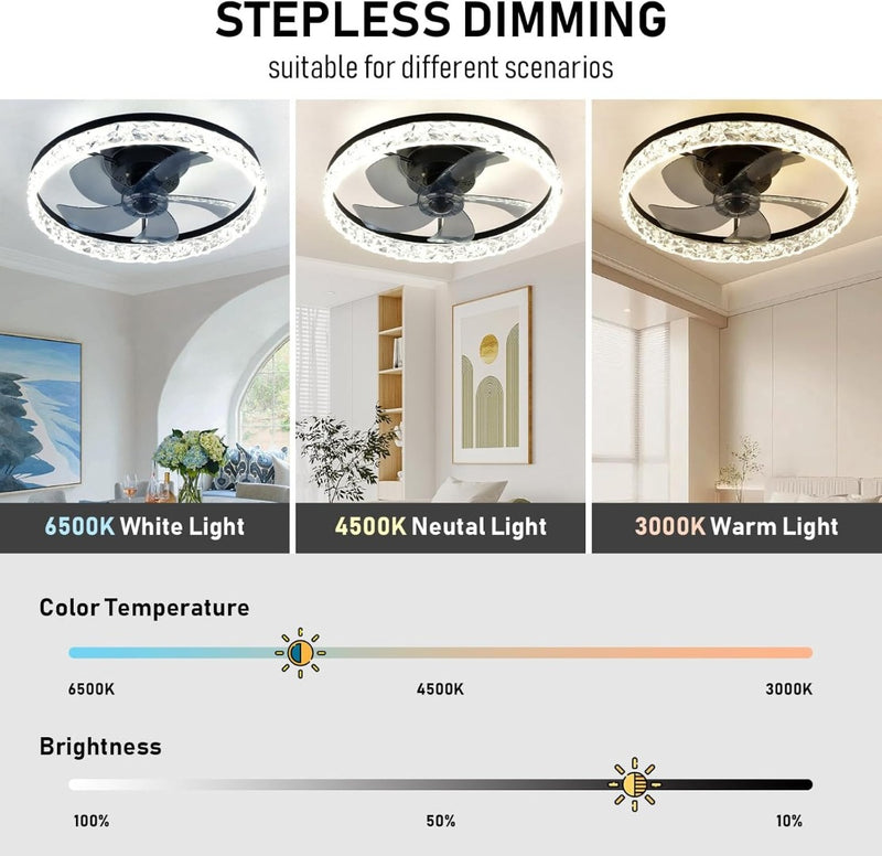 LED Light Ceiling Fan Chandelier