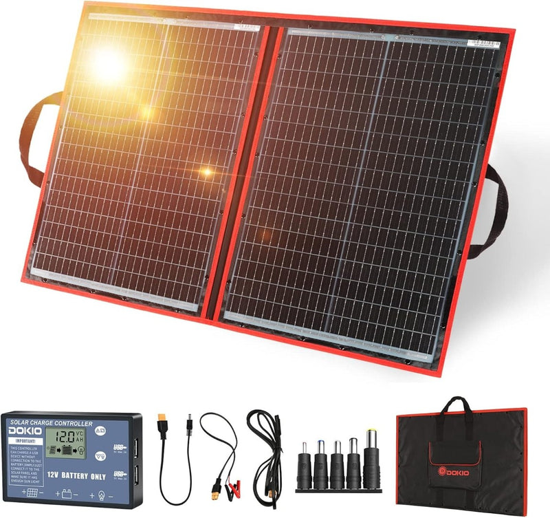 DOKIO 110W 18V Foldable Solar Panel Kit Monocrystalline