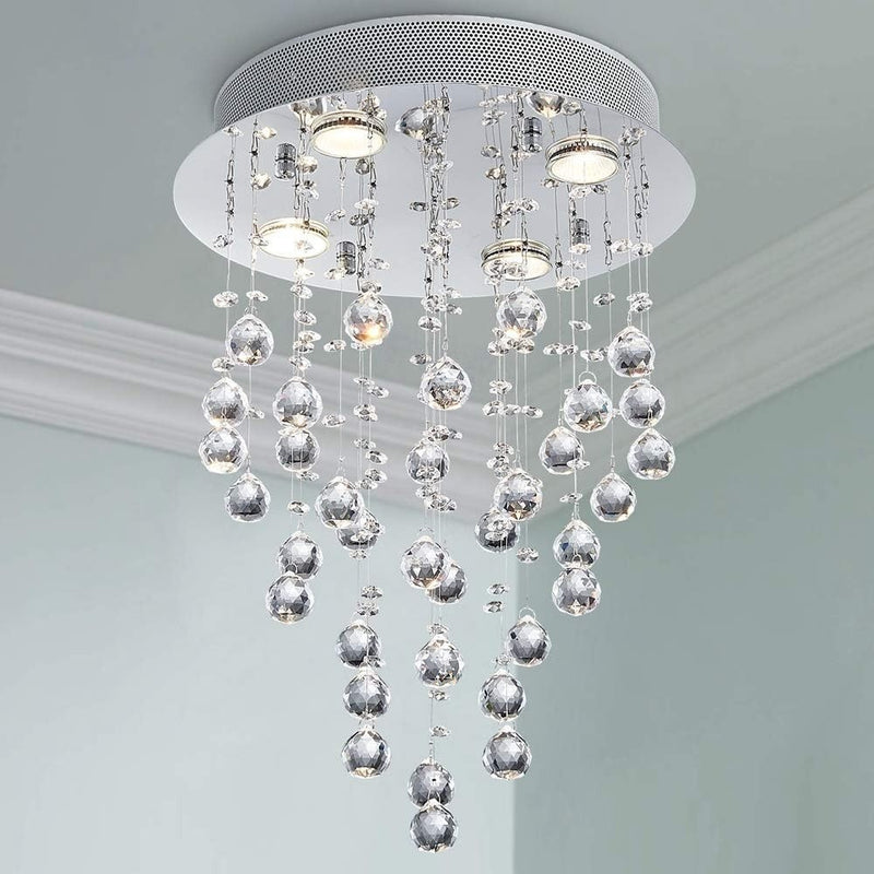 Bestier Modern Crystal Raindrop Chandelier