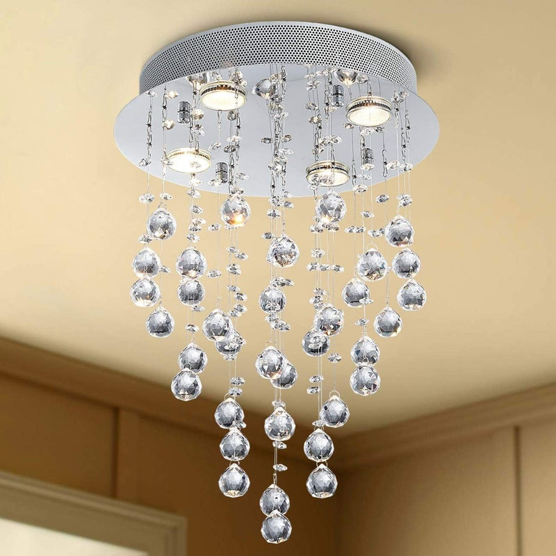 Bestier Modern Crystal Raindrop Chandelier