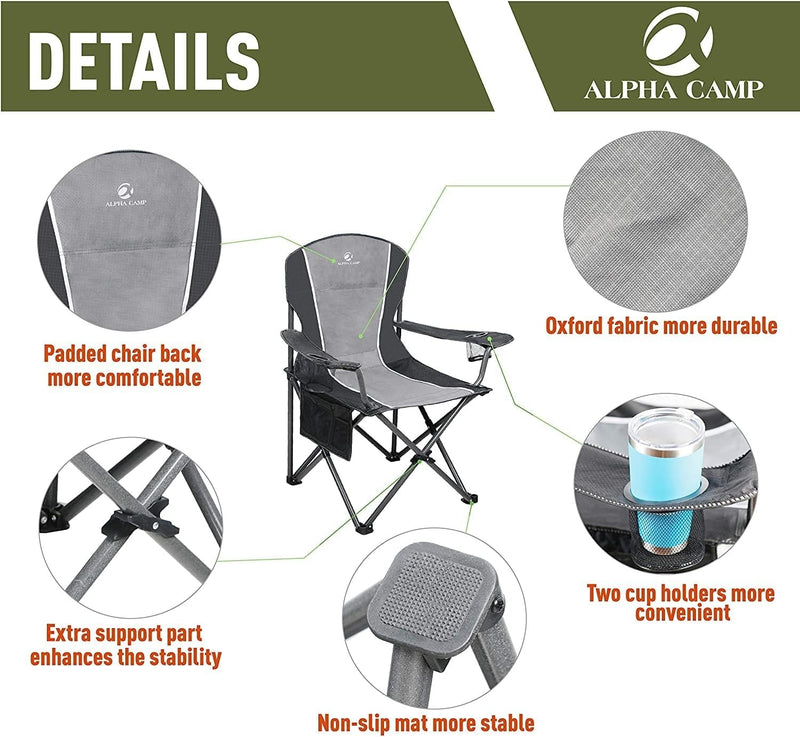 ALPHA CAMP Camping Folding Chair