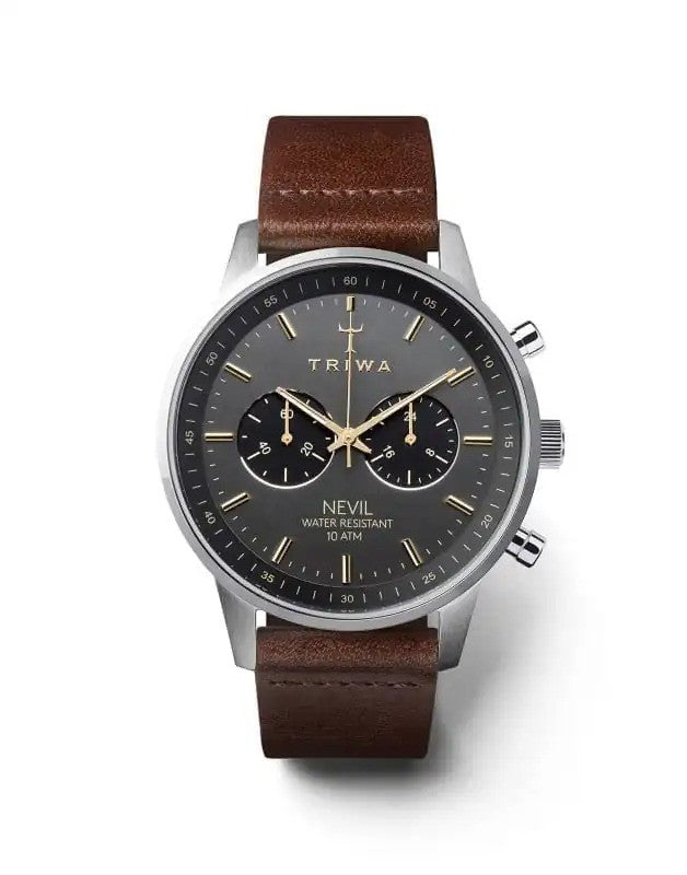 TRIWA Smoky Nevil Watch Dark Brown Classic