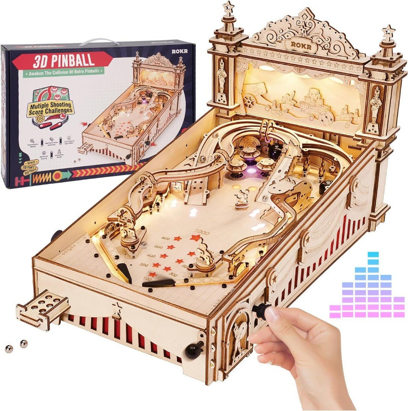 ROKR Pinball Model-3D Wooden Puzzle Model Kits