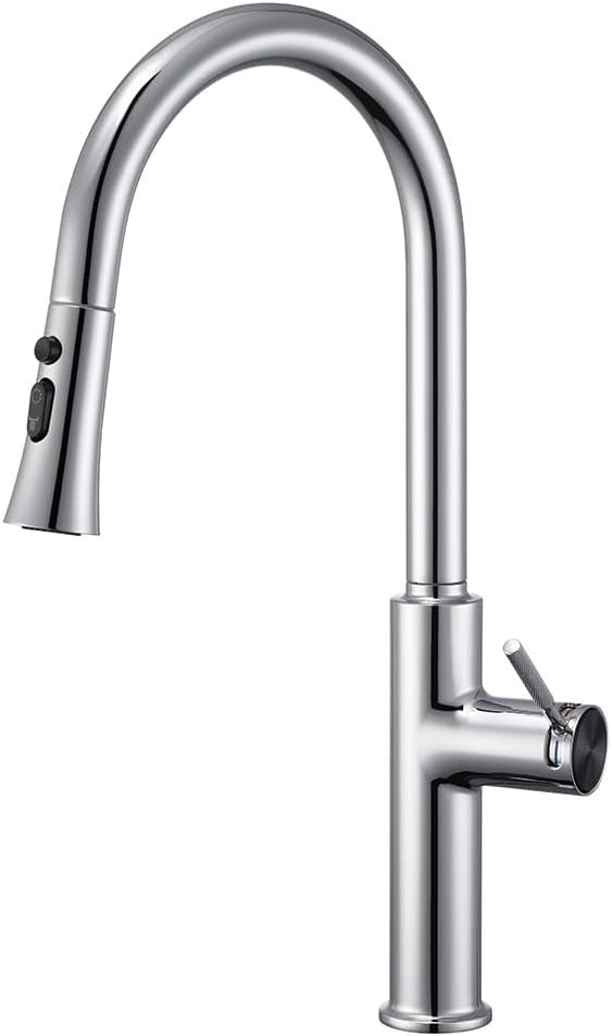 Kitchen Sink Taps Mixer with Pull Out Spray (Chrome)