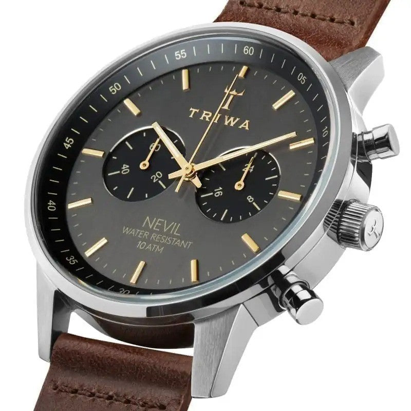 TRIWA Smoky Nevil Watch Dark Brown Classic