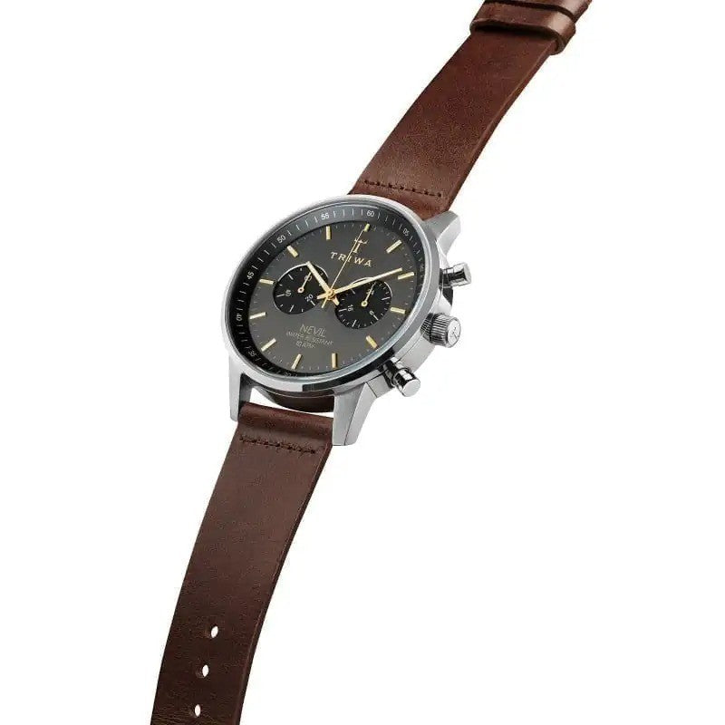 TRIWA Smoky Nevil Watch Dark Brown Classic