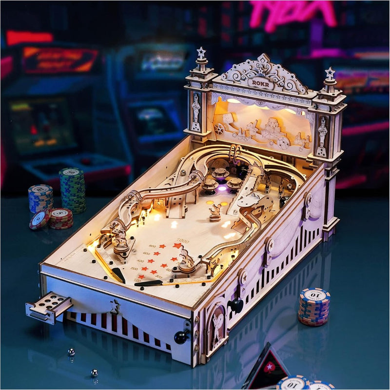 ROKR Pinball Model-3D Wooden Puzzle Model Kits