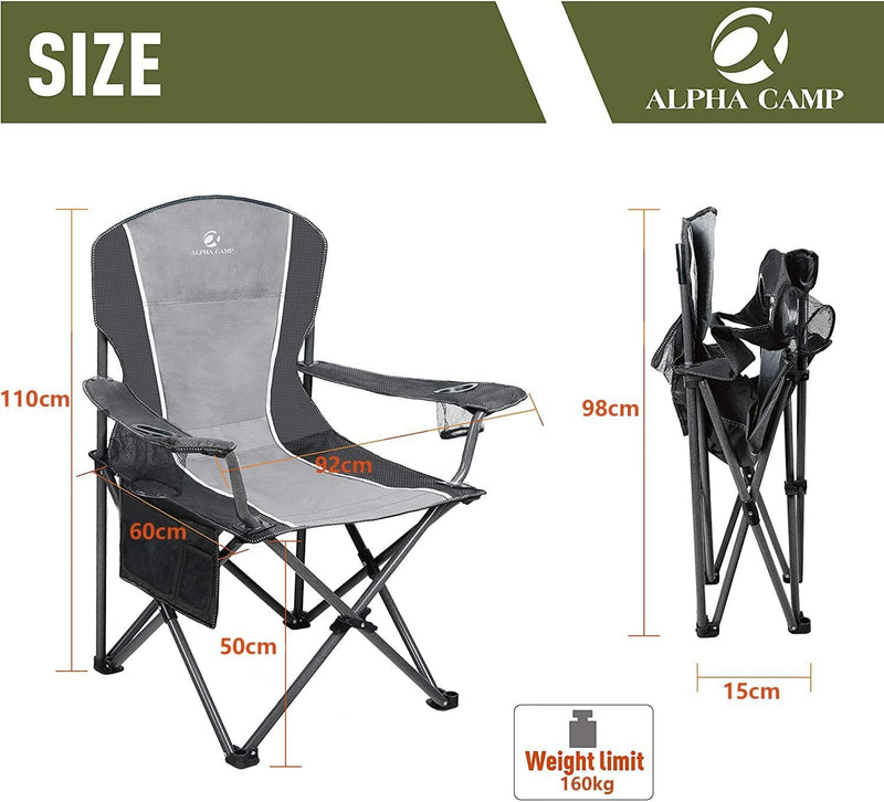 ALPHA CAMP Camping Folding Chair