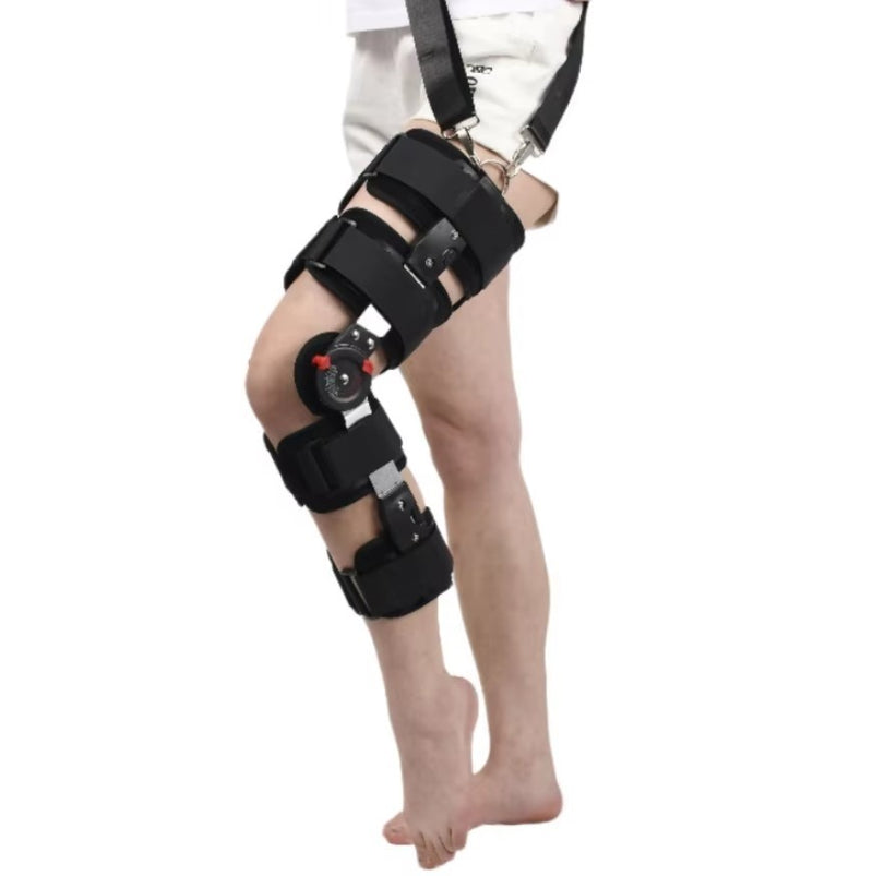 Hinged Adjustable ROM Knee Brace Injury Recovery Physio Leg Protection