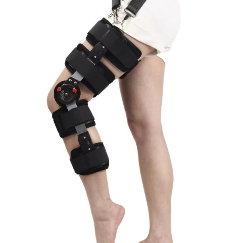 Hinged Adjustable ROM Knee Brace Injury Recovery Physio Leg Protection