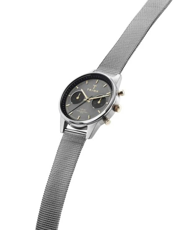 TRIWA Smoky Nikki Steel Mesh Watch