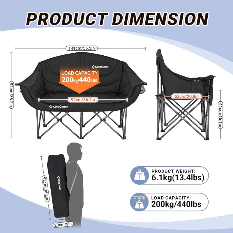 Double Camping Chairs for Adults