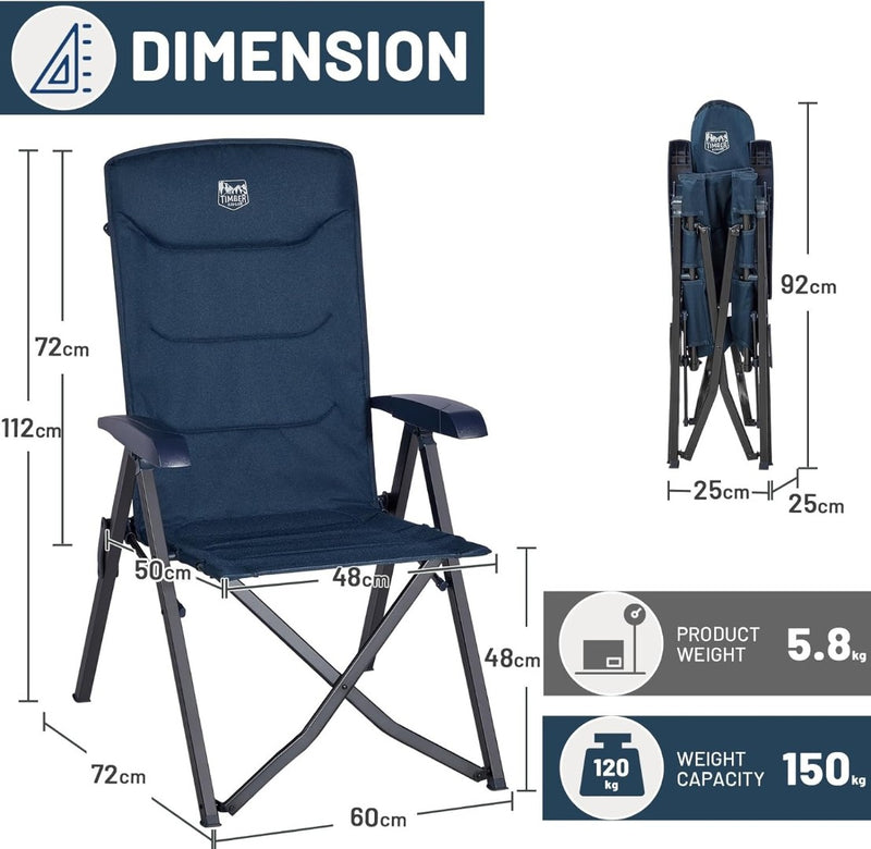 Folding Camping Chair 2-Piece