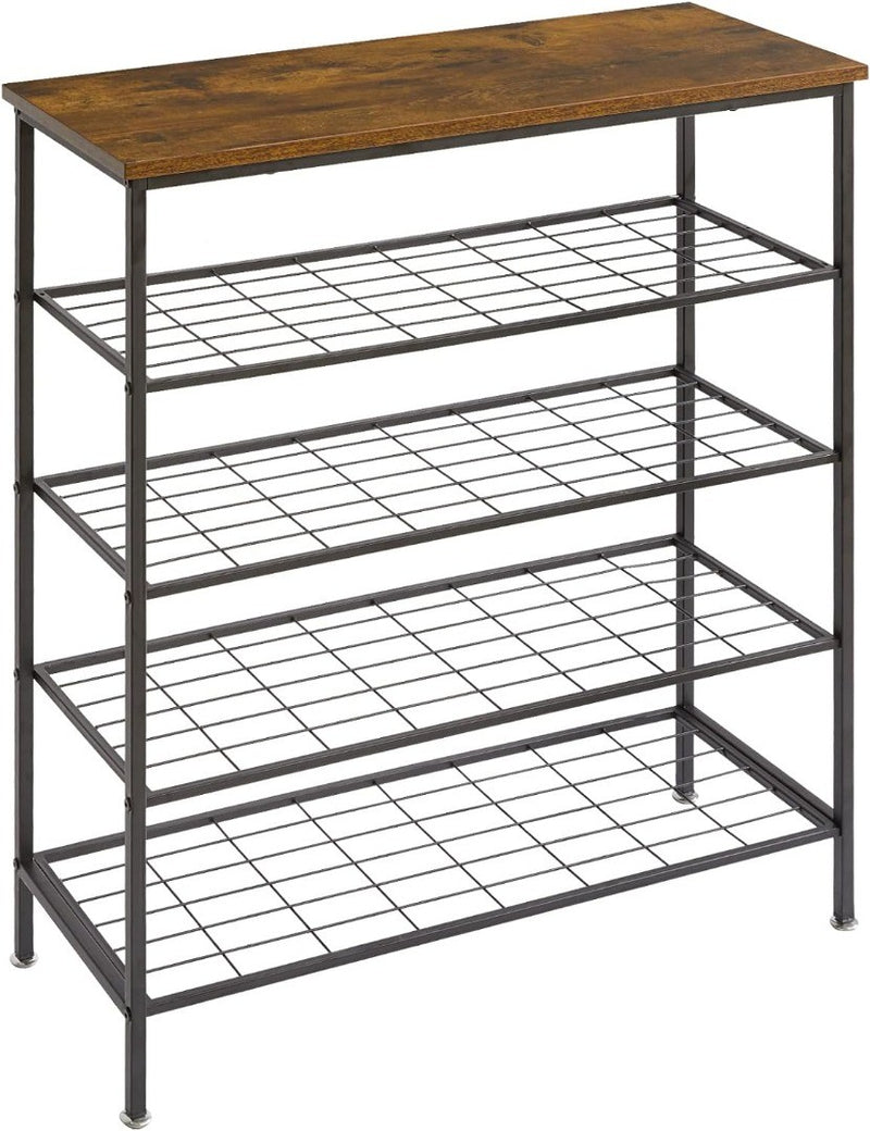 Shoe Bench, 5-Tier Industrial Shoe Rack