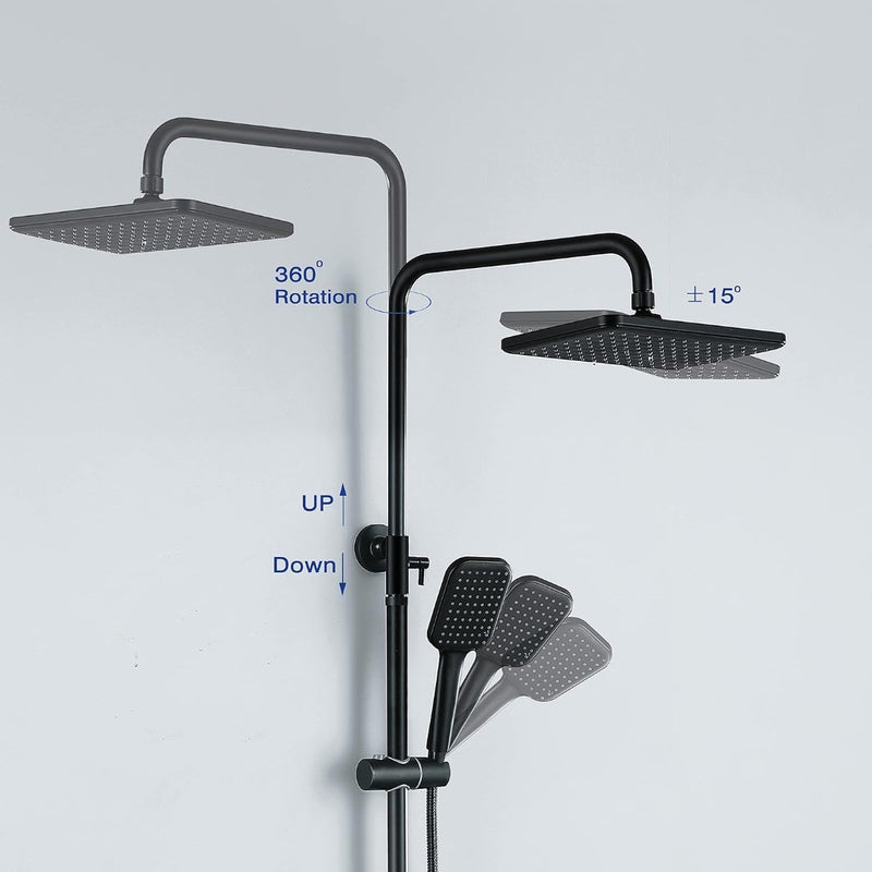 Shower Set Height Adjustable Overhead Kit