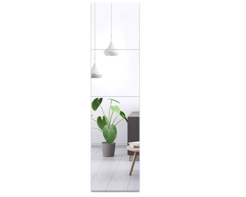 Full Length Mirror Tiles - 30x30cm - 4 Pack - Self Adhesive