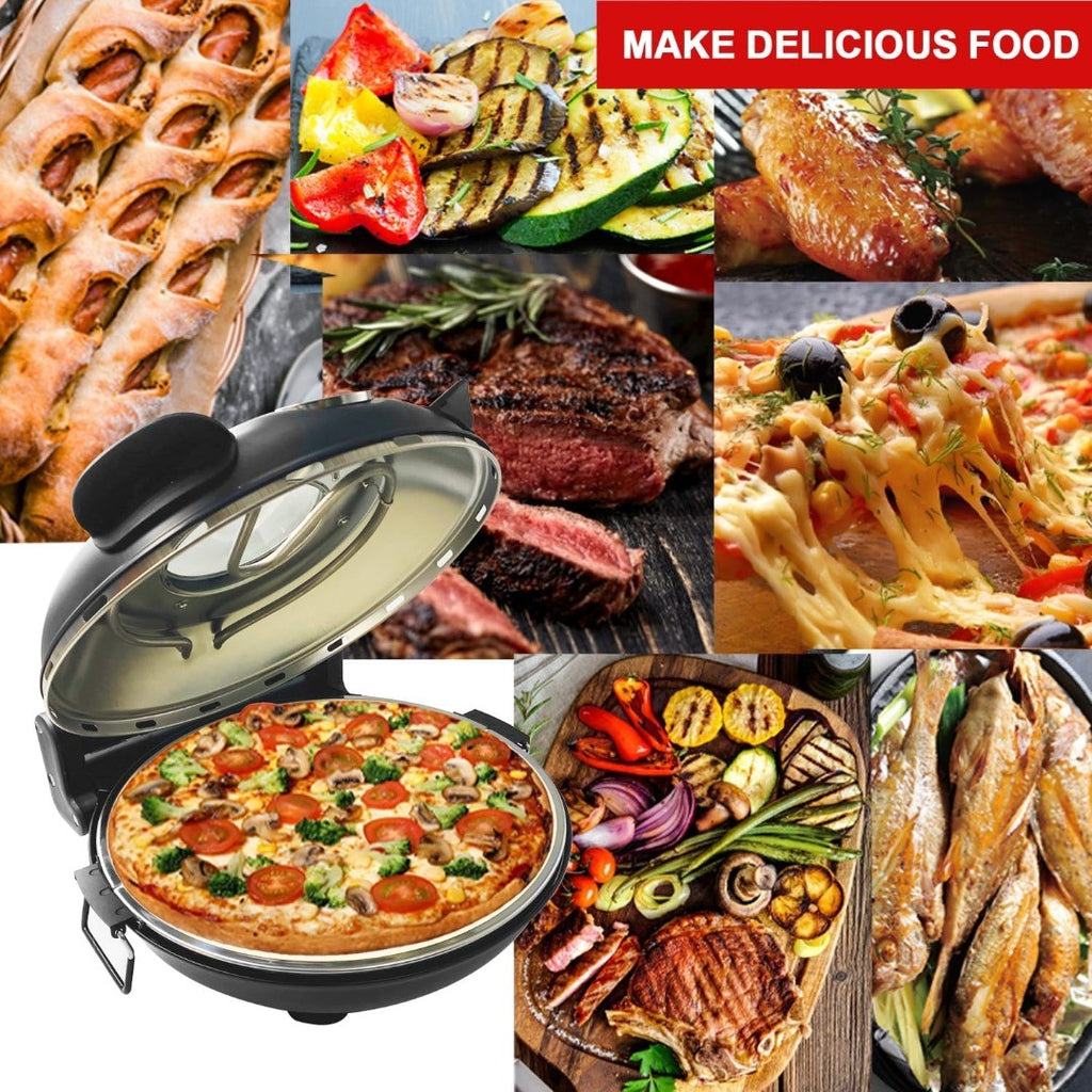 Electric Pizza Oven, 420°C, 1200 Watt, 5 Separately Adjustable Tempera