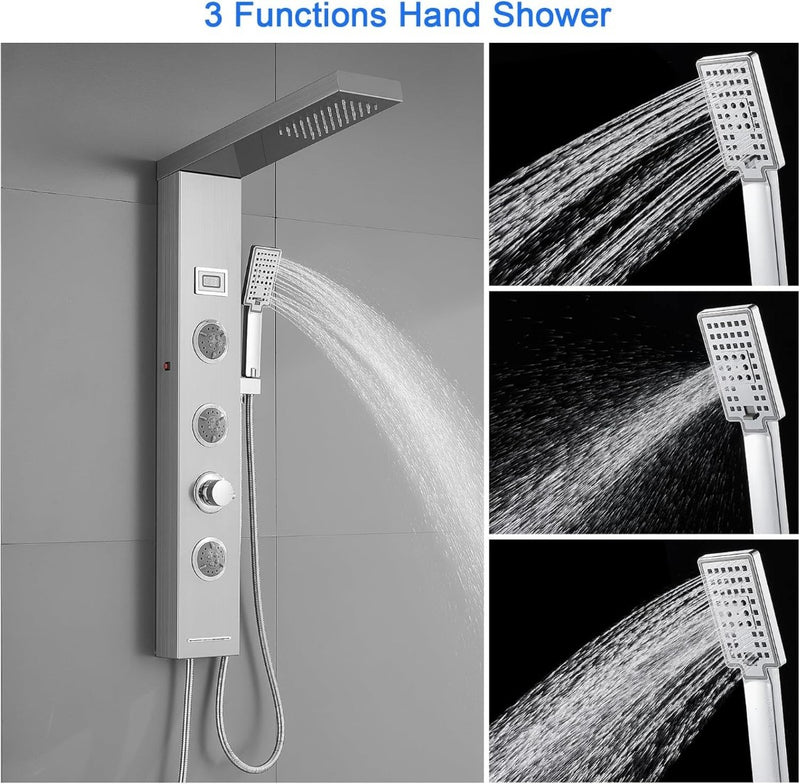 Shower Panel Without Tap 5 Functions Shower