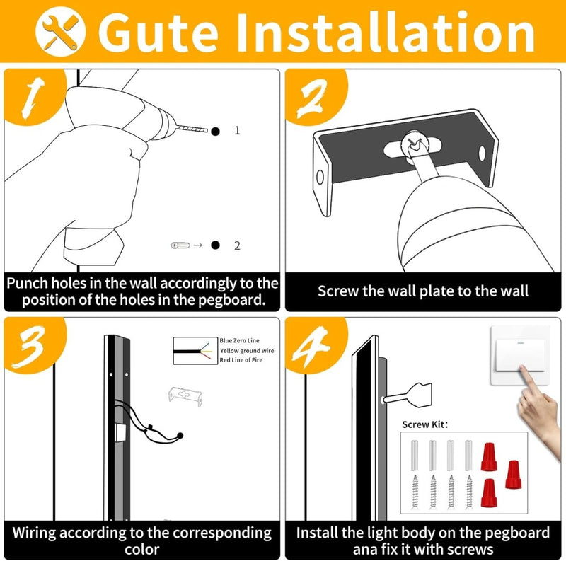 Outdoor Wall Light 120cm Wall Switch Control