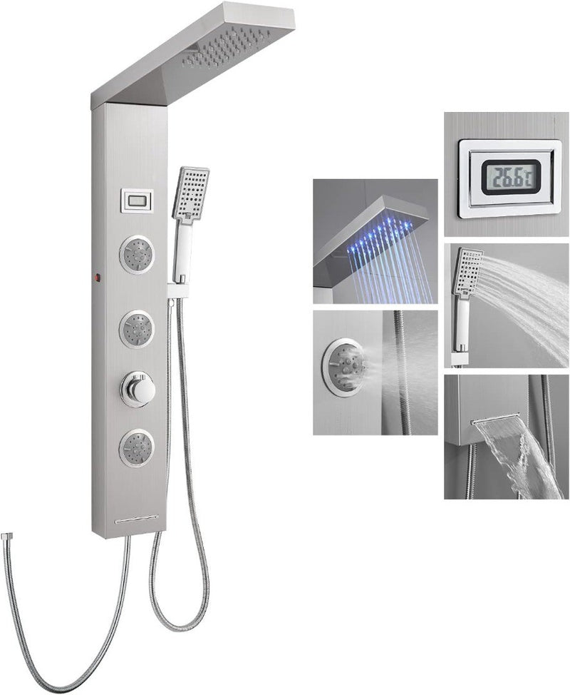 Shower Panel Without Tap 5 Functions Shower