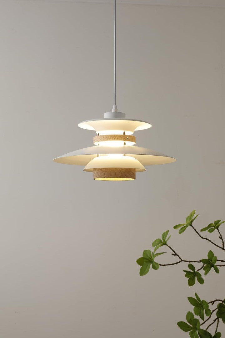 Pendant Lamp 40cm Aluminum and Wood