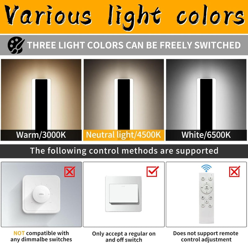 Outdoor Wall Light 120cm Wall Switch Control