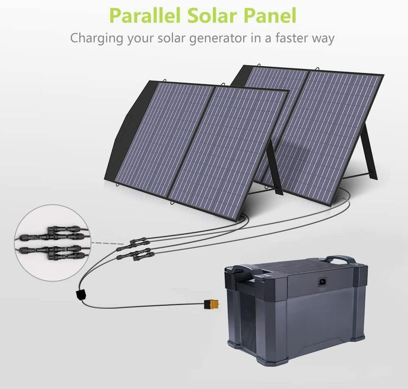 ALLPOWERS Foldable Solar Panel 100W, Portable Solar Panel kit, Foldable Solar