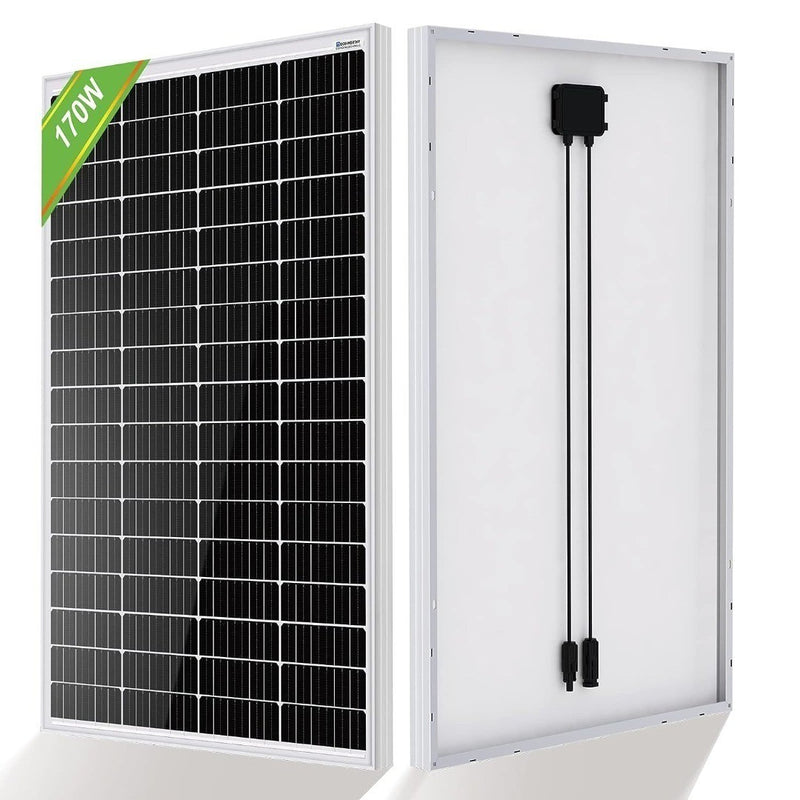 ECO-WORTHY 170 Watts Monocrystalline Solar Panel 12 Volts