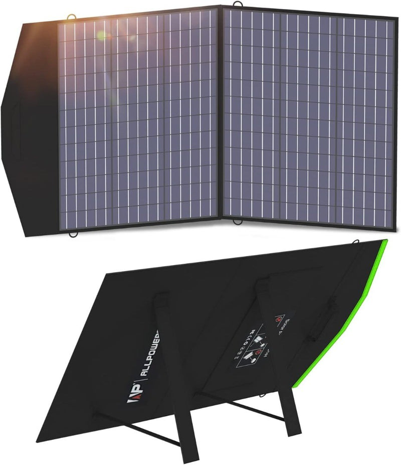 ALLPOWERS Foldable Solar Panel 100W, Portable Solar Panel kit, Foldable Solar