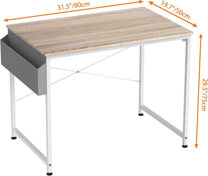 Writing Computer Desk Laptop Table White Oak