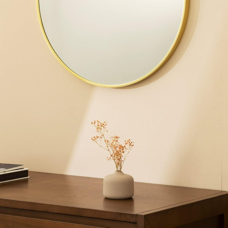 Round Mirror 60cm 24 inches Large Circle Wall Mirror for Bathroom