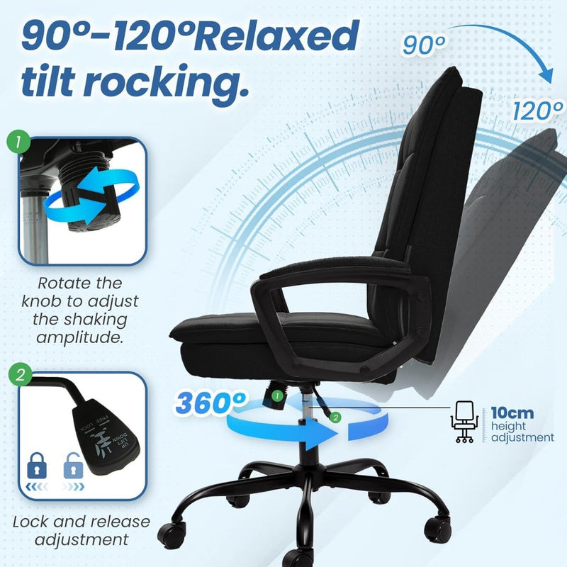 Home Office Chair with Double Padded Backrest