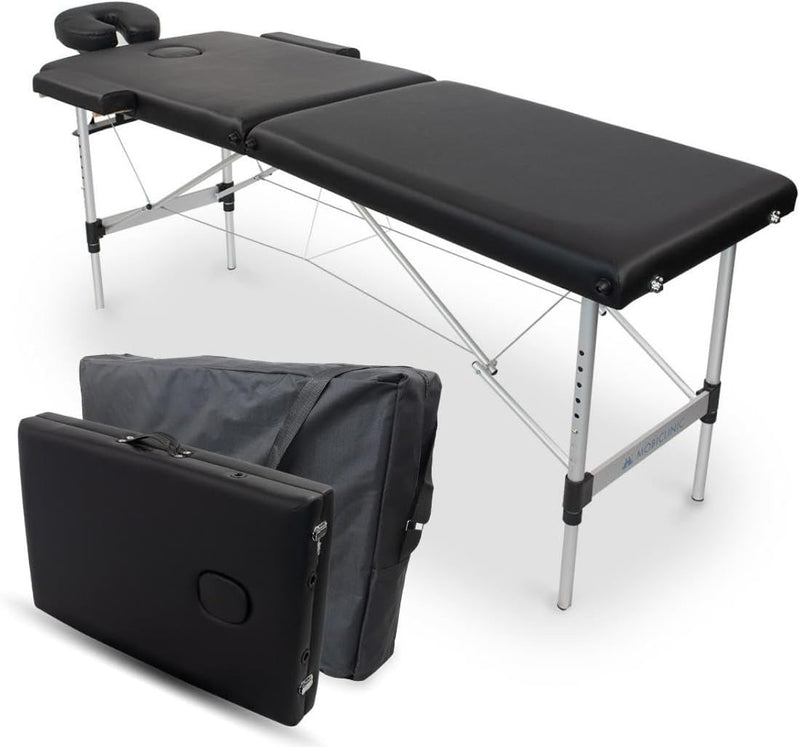 Massage Table- massage Bed with Adjustable Height in Black