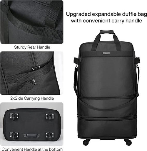 Expandable foldable suitcase online