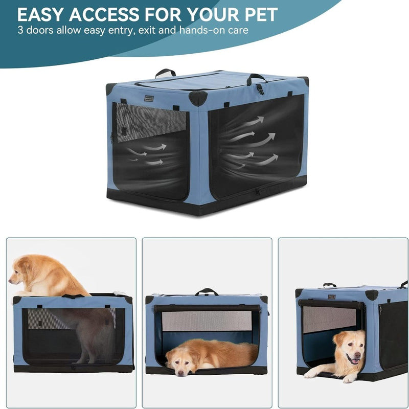 Portable Dog Crate, Adjustable Fabric Cove