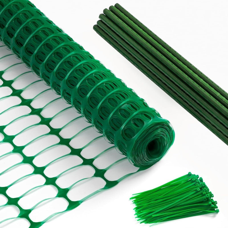 Barrier Fencing Mesh Garden Fence 1 M x 30M with 25 Fencing Pins