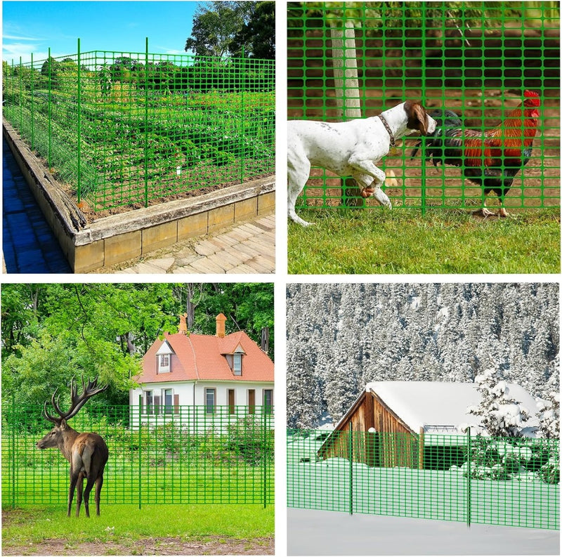 Barrier Fencing Mesh Garden Fence 1M x 30 M with 25 Fencing Pins