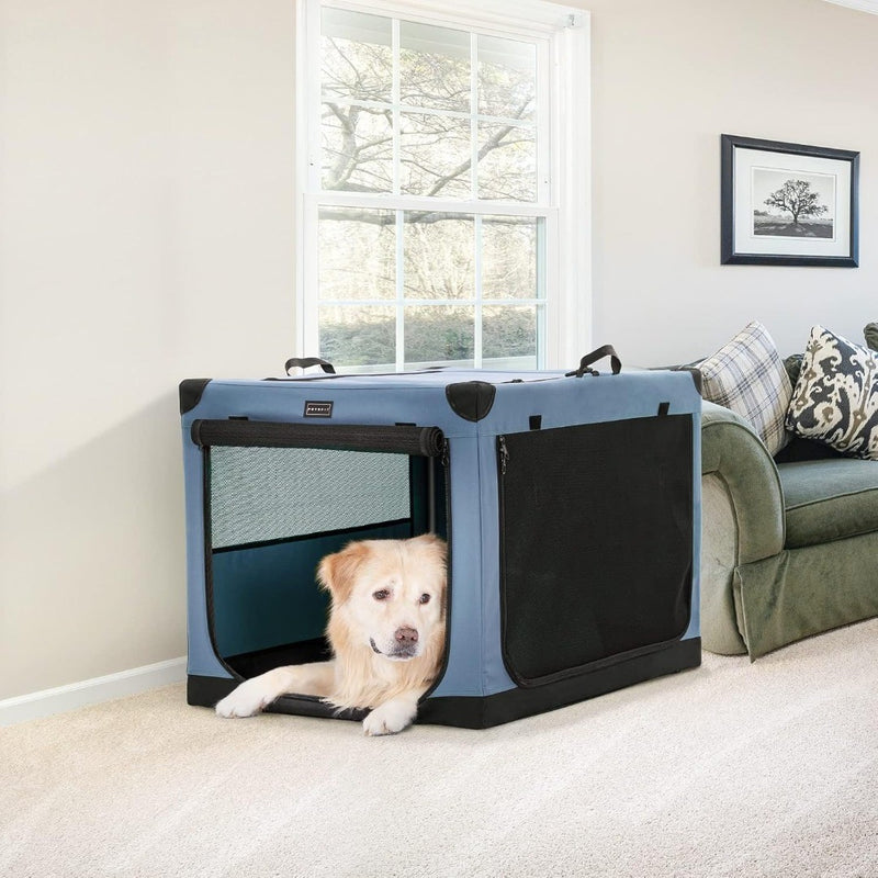 Portable Dog Crate, Adjustable Fabric Cove