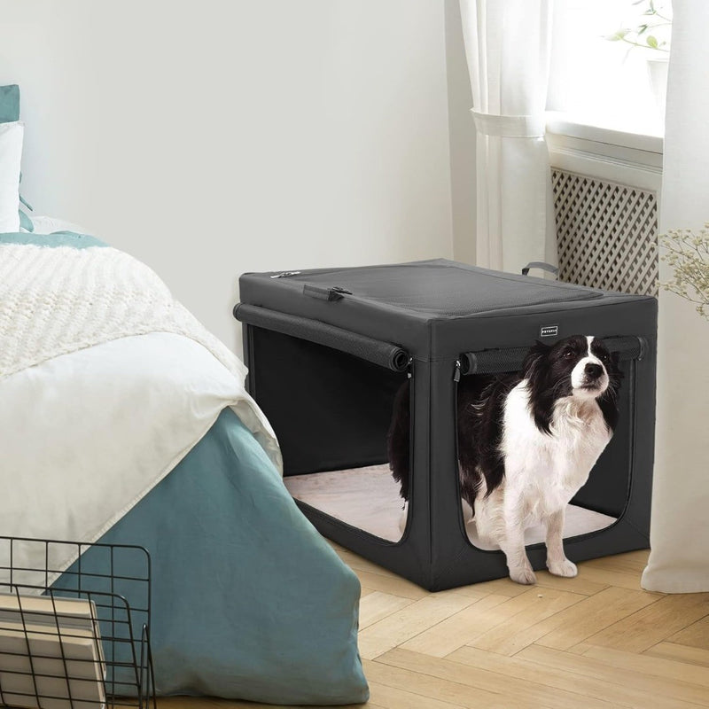 Dog Crate Large Portable Travel Crate Sturdy Frame 76 X 50 X 49CM