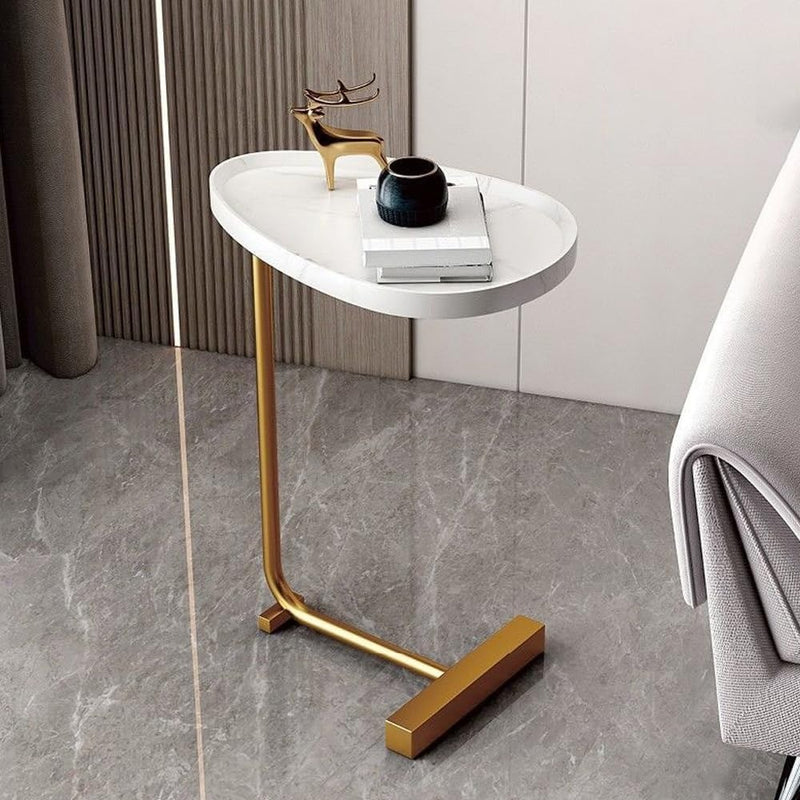 Gelory C Shaped End Table, Narrow Side Table