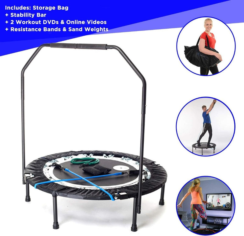 Folding Rebounder Fitness Trampoline Indoor Mini Exercise Trampoline For Adults