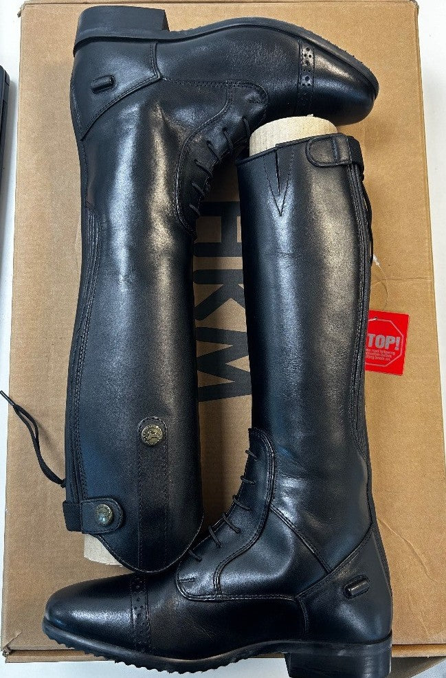 HKM Riding boots -  Valencia Boots Size EU 36/UK 3 Calf 27.5" Black Leather