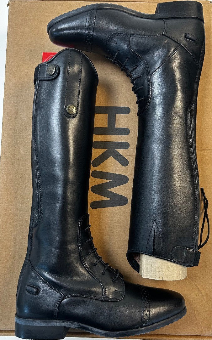 HKM Riding boots -  Valencia Boots Size EU 36/UK 3 Calf 27.5" Black Leather