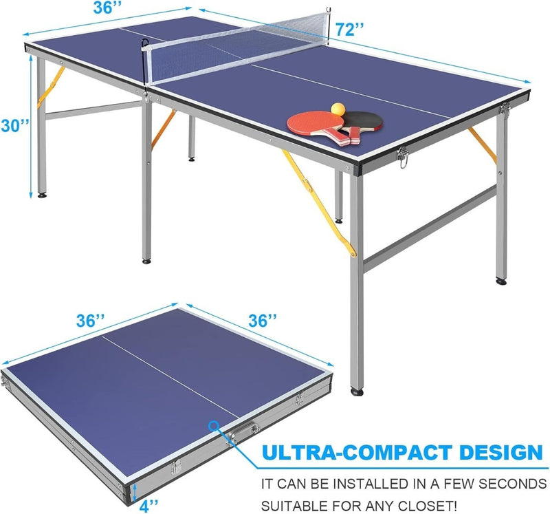 6ft Mid Size Table Tennis